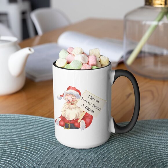 I Know You've Been A Bi!ch, Funny Christmas Mug, Stocking Stuffer, Secret Santa - Picture 6 of 6